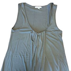 GAP Flowy Fit Boho Tunic Tank Top Oversized Sleeveless Blouse Front Ruching XS